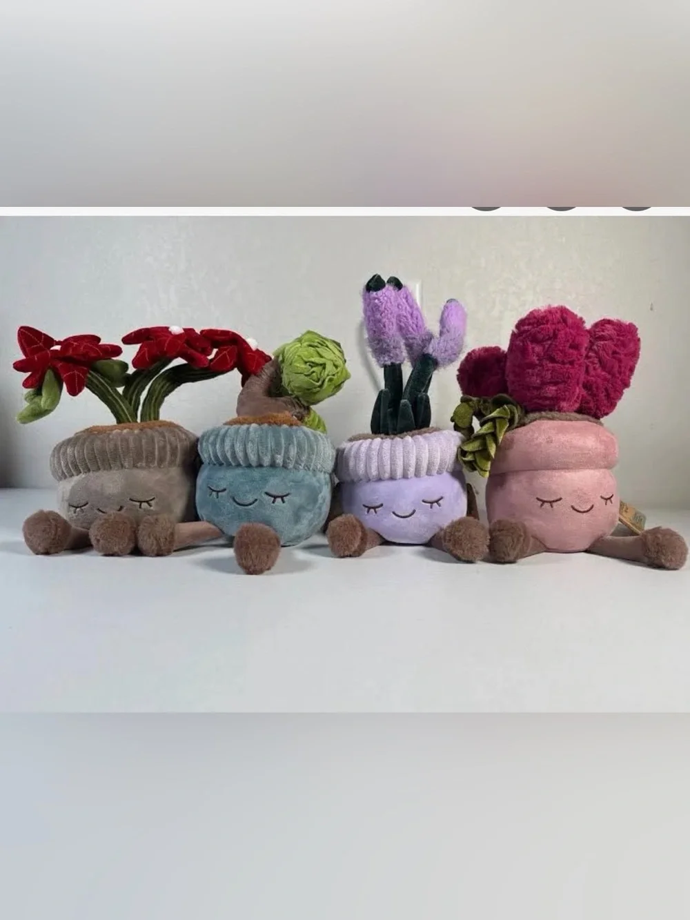 Greenhouse by Russ plant plush of 4